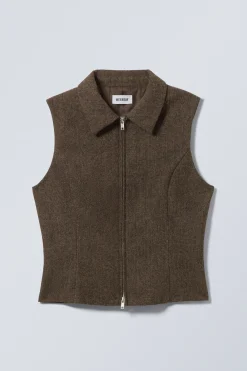 Weekday SLIM ZIP VEST TOP><noscript><img width=