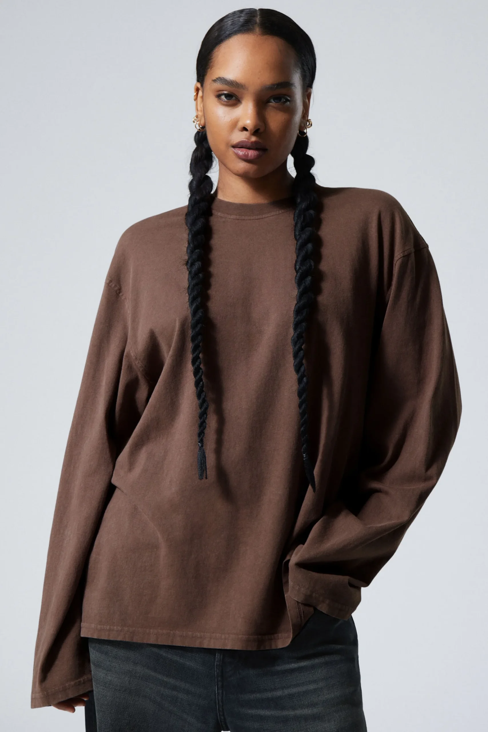 Weekday SOFT OVERSIZED LONG SLEEVE TOP>Women Basics|Tops