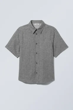 Weekday STRIPED SHORT SLEEVE LINEN BLEND SHIRT> Shirts