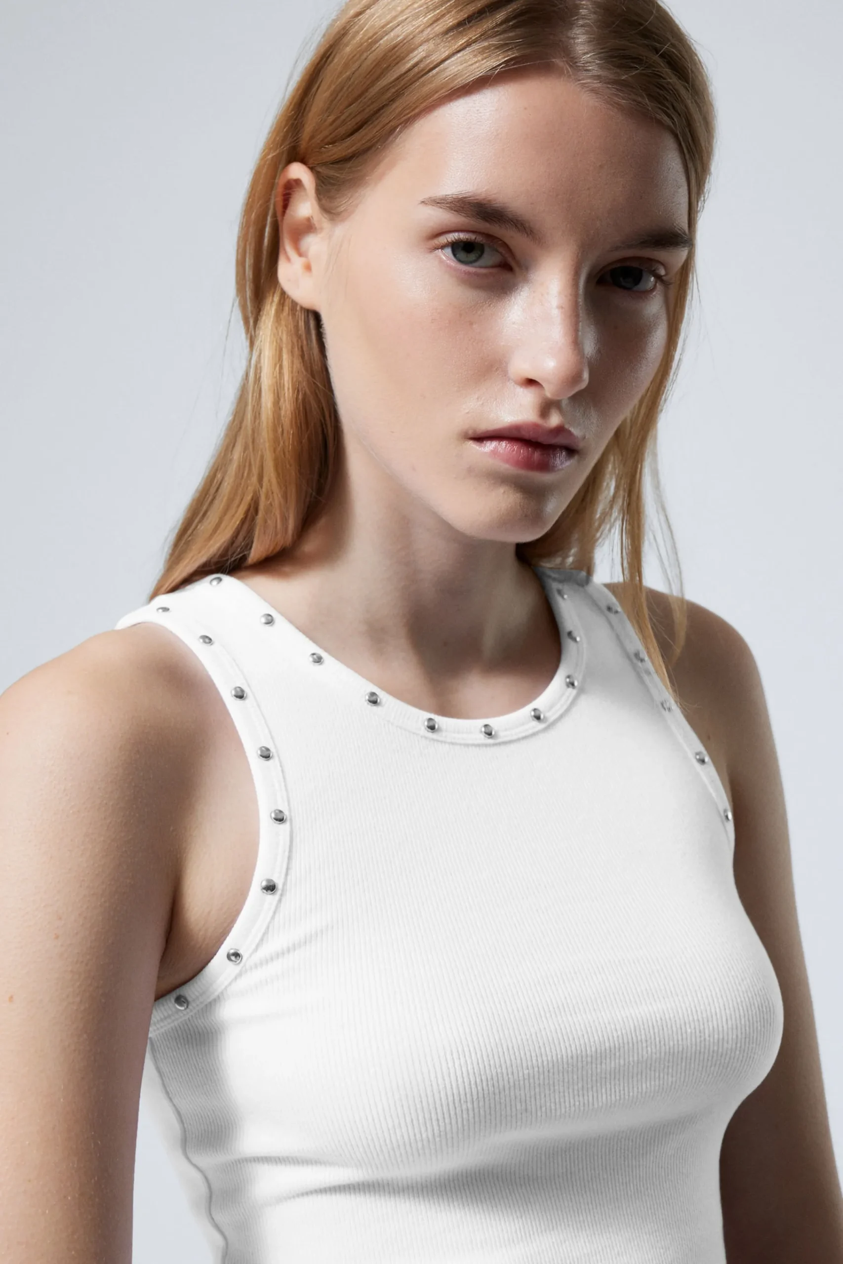 Weekday STUD DETAILED TANK TOP>Women Tops