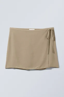 Weekday TAILORED VISCOSE MINI WRAP SKIRT><noscript><img data-lazyloaded=