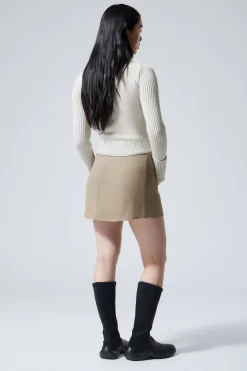 Weekday TAILORED VISCOSE MINI WRAP SKIRT><noscript><img data-lazyloaded=