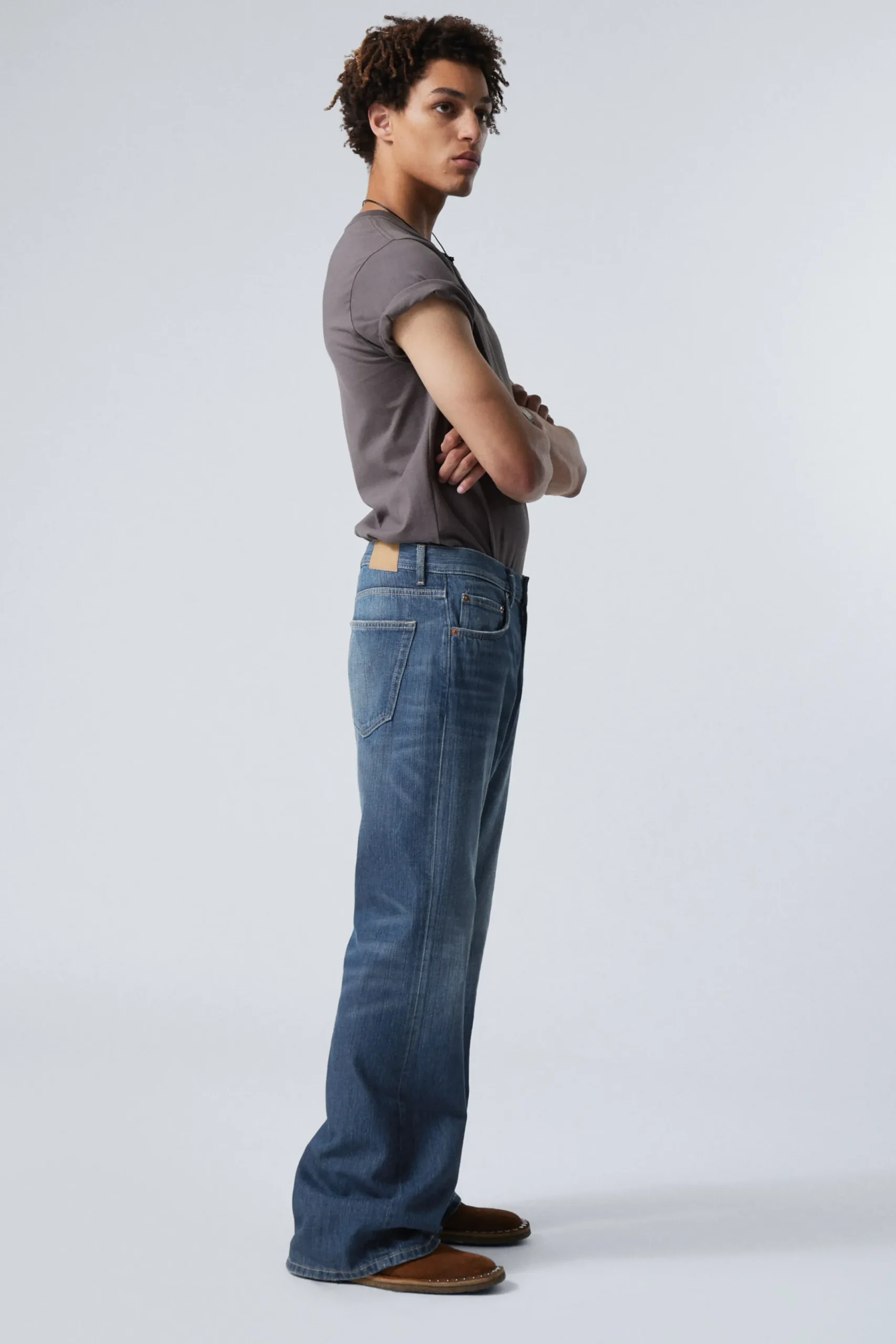 Weekday TIME LOOSE BOOTCUT LEG JEANS> Jeans