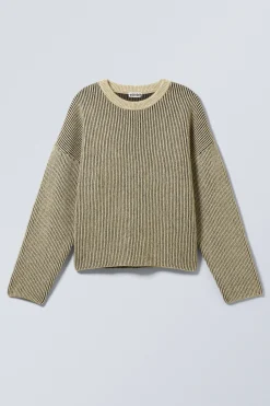 Weekday TWO-TONED KNITTED WOOL-BLEND SWEATER><noscript><img width=