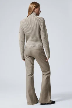 Weekday WASHED RIB-KNIT ZIP CARDIGAN><noscript><img width=