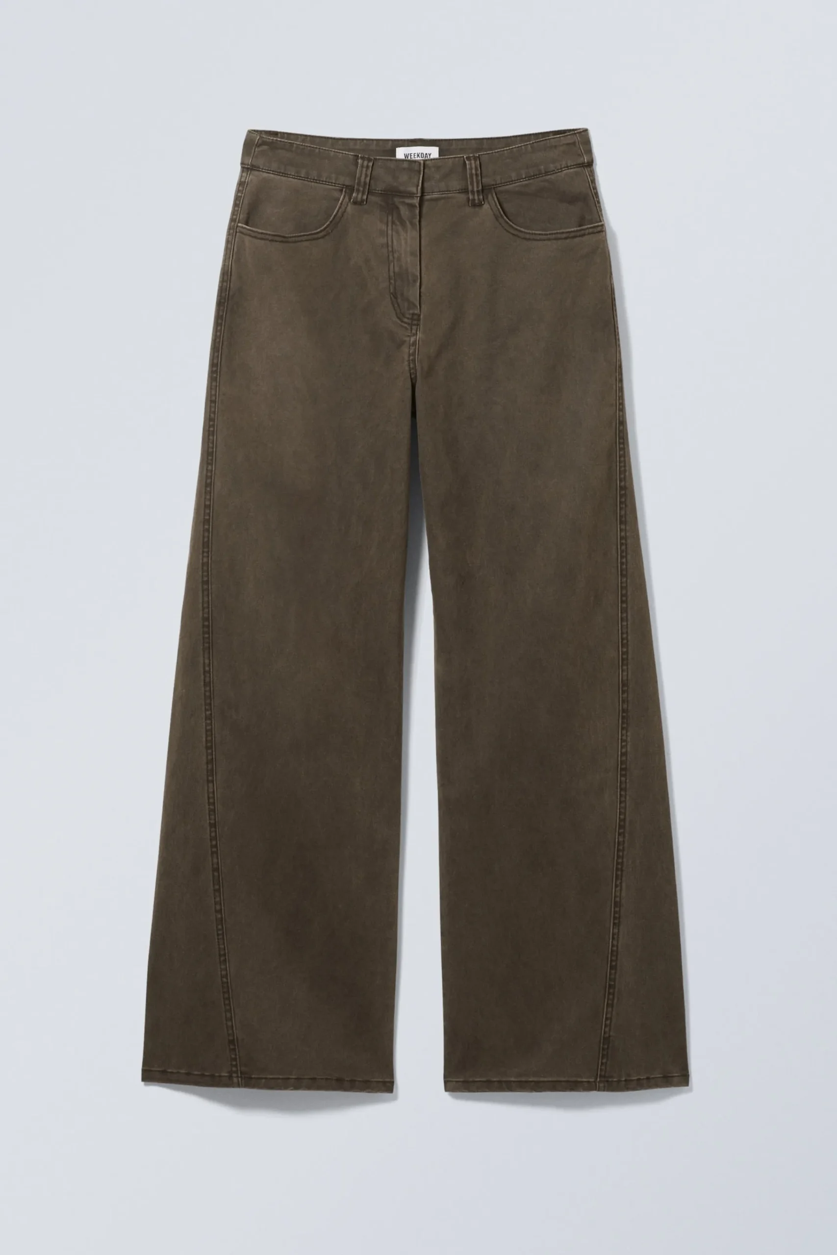 Weekday WASHED WIDE COTTON TROUSERS>Women Trousers