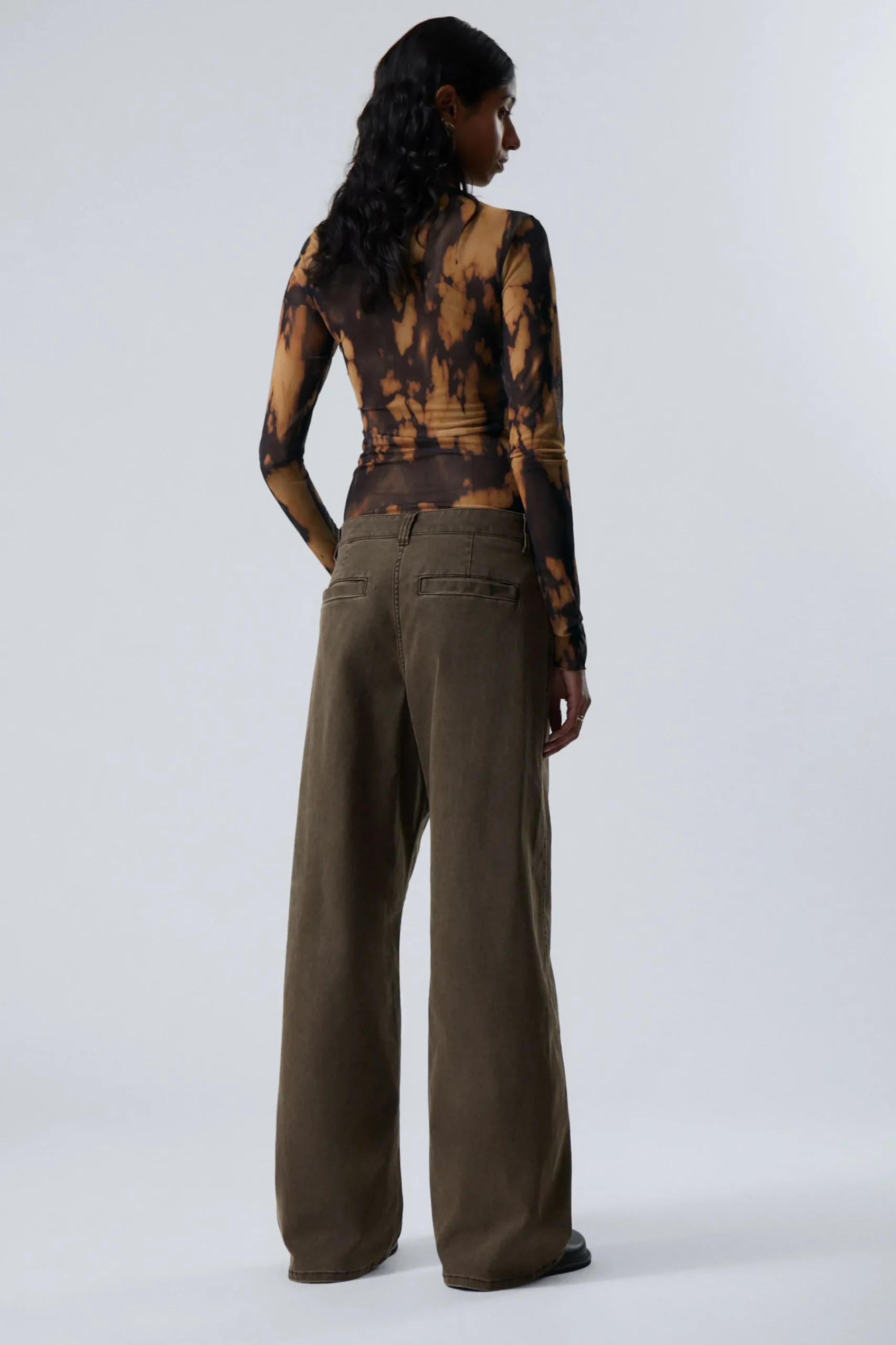 Weekday WASHED WIDE COTTON TROUSERS>Women Trousers