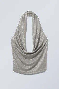 Weekday WATERFALL DRAPE HALTERNECK TOP><noscript><img width=