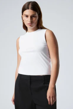 Weekday WIDE SHOULDER FITTED TANK TOP>Women Basics|Tops
