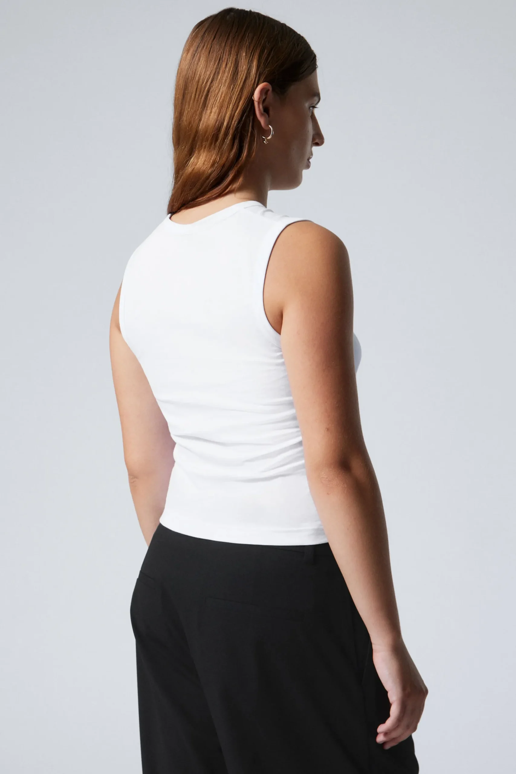 Weekday WIDE SHOULDER FITTED TANK TOP>Women Basics|Tops